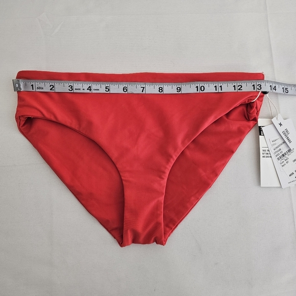 Hurley Red Bikini Bottom Women’s Small NWT Moderate Coverage Swim Surf Paddle - Picture 7 of 10